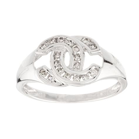 chanel diamond rose ring